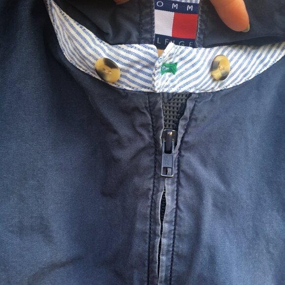 VTG Tommy Hilfiger Windbreaker Jacket XL Navy Red 90s Colorblock Sailing - Picture 4 of 16